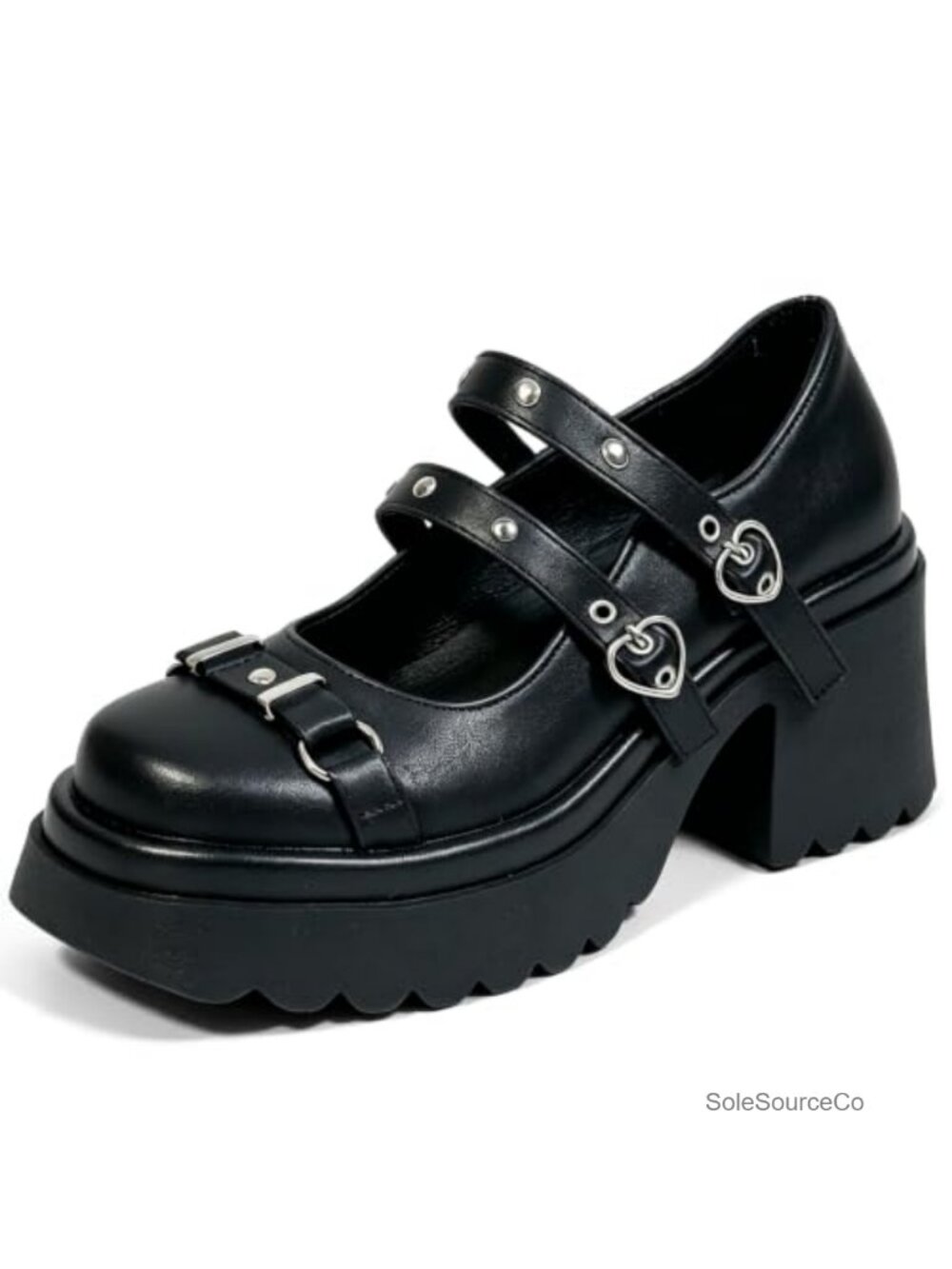 Platform Mary Janes Chunky Heel Buckle Strap Cosplay Pumps